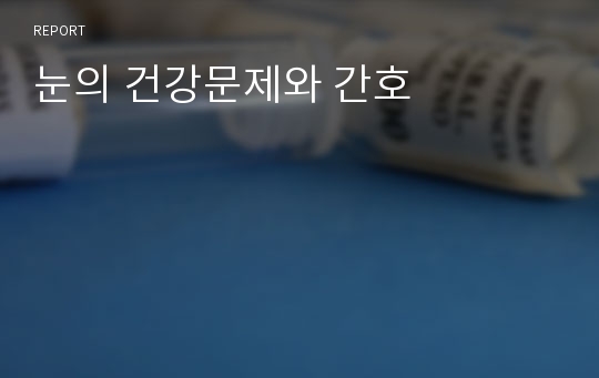 눈의 건강문제와 간호