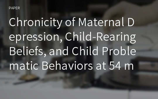 Chronicity of Maternal Depression, Child-Rearing Beliefs, and Child Problematic Behaviors at 54 months