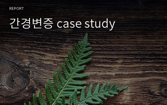 간경변증 case study