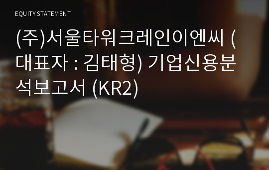 (주)서울타워크레인이엔씨 기업신용분석보고서 (KR2)