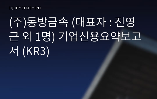 (주)동방금속 기업신용요약보고서 (KR3)