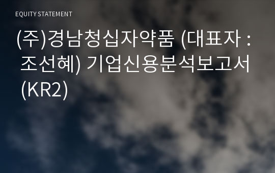 (주)경남지오영 기업신용분석보고서 (KR2)