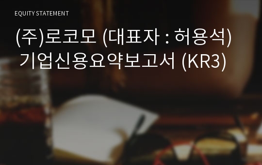 (주)로코모 기업신용요약보고서 (KR3)