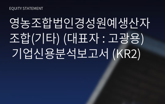 영농조합법인경성원예생산자조합(기타) 기업신용분석보고서 (KR2)