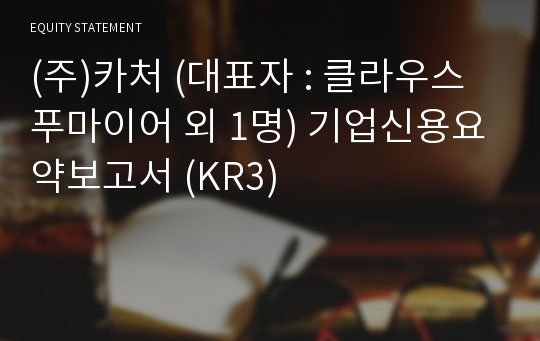 한국카처(주) 기업신용요약보고서 (KR3)