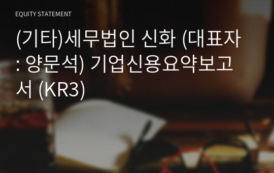 (기타)세무법인 신화 기업신용요약보고서 (KR3)