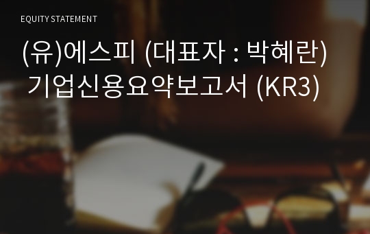 (유)에스피 기업신용요약보고서 (KR3)