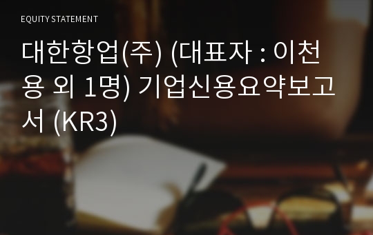 대한항업(주) 기업신용요약보고서 (KR3)