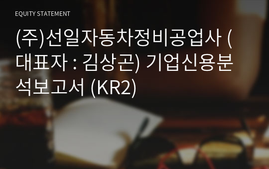 (주)선일자동차정비공업사 기업신용분석보고서 (KR2)