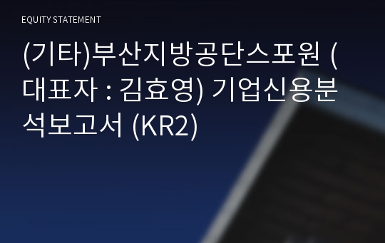 (기타)부산지방공단스포원 기업신용분석보고서 (KR2)