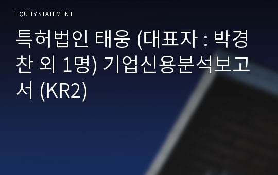 특허법인 태웅 기업신용분석보고서 (KR2)