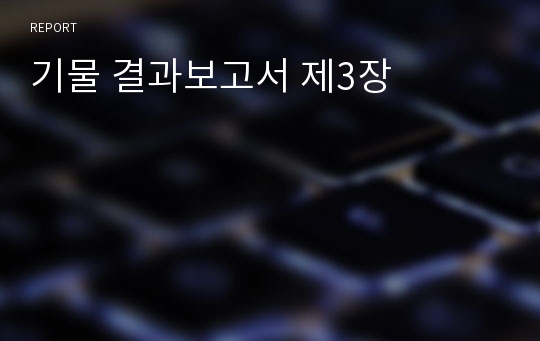 기물 결과보고서 제3장