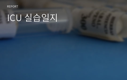 ICU 실습일지