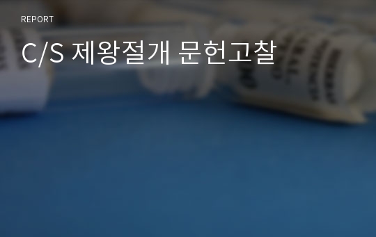 C/S 제왕절개 문헌고찰