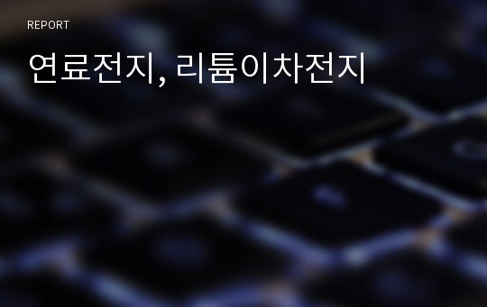 연료전지, 리튬이차전지