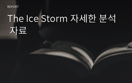 The Ice Storm 자세한 분석 자료