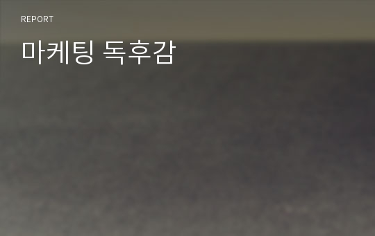 마케팅 독후감