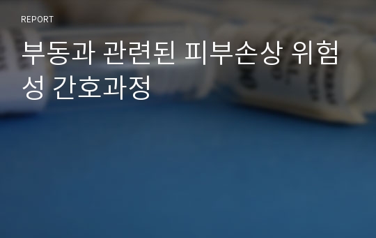 부동과 관련된 피부손상 위험성 간호과정