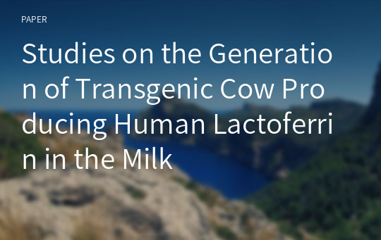 Studies on the Generation of Transgenic Cow Producing Human Lactoferrin in the Milk