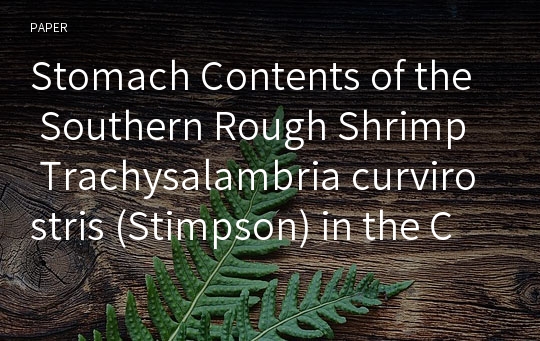 Stomach Contents of the Southern Rough Shrimp Trachysalambria curvirostris (Stimpson) in the Coastal Area of Yeosu, Korea