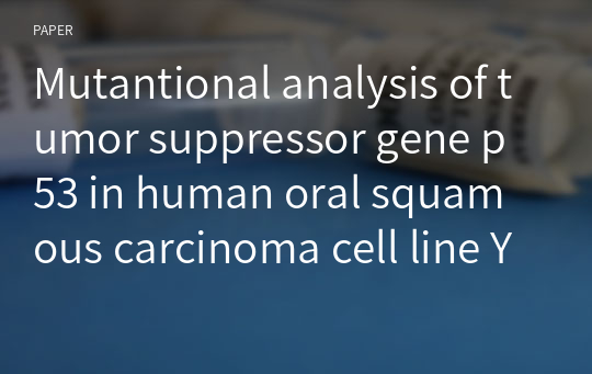 Mutantional analysis of tumor suppressor gene p53 in human oral squamous carcinoma cell line YD-9