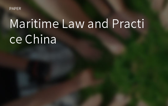 Maritime Law and Practice China