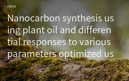 Nanocarbon synthesis using plant oil and differential responses to various parameters optimized using the Taguchi method