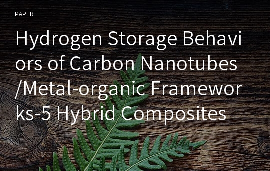 Hydrogen Storage Behaviors of Carbon Nanotubes/Metal-organic Frameworks-5 Hybrid Composites