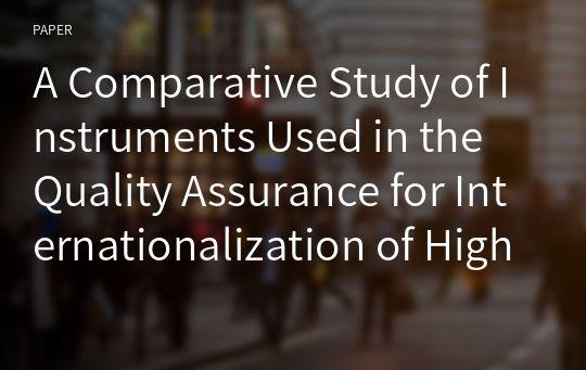 A Comparative Study of Instruments Used in the Quality Assurance for Internationalization of Higher Education