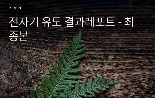 전자기 유도 결과레포트 - 최종본