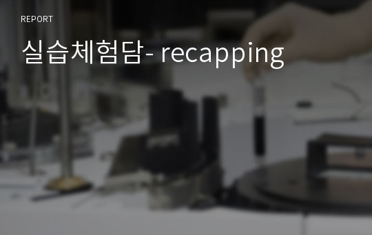 실습체험담- recapping