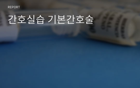 간호실습 기본간호술