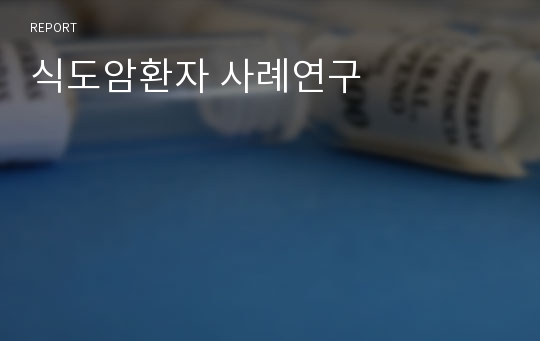 식도암환자 사례연구