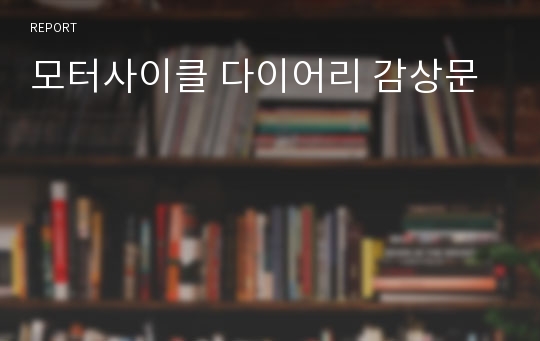 모터사이클 다이어리 감상문