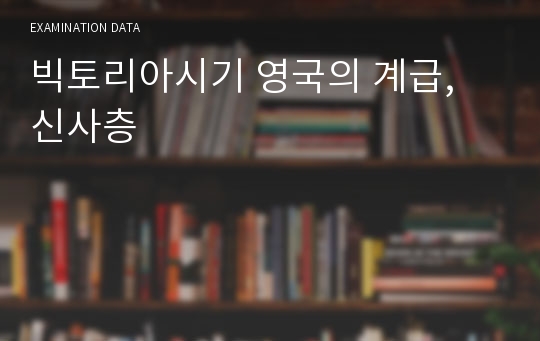 빅토리아시기 영국의 계급, 신사층