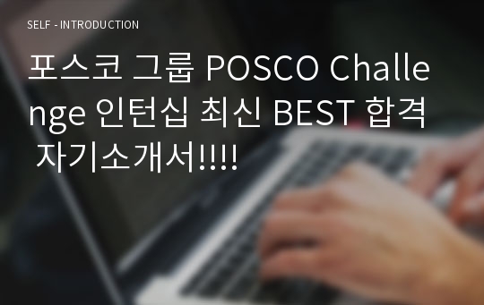 포스코 그룹 POSCO Challenge 인턴십 최신 BEST 합격 자기소개서!!!!