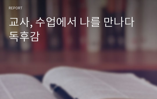 교사, 수업에서 나를 만나다 독후감