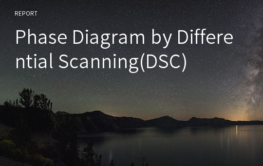 Phase Diagram by Differential Scanning(DSC)