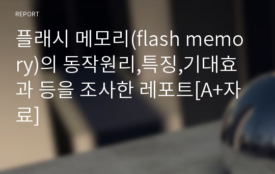 플래시 메모리(flash memory)의 동작원리,특징,기대효과 등을 조사한 레포트[A+자료]