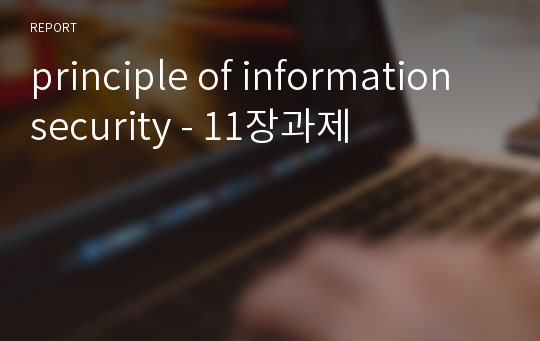 principle of information security - 11장과제