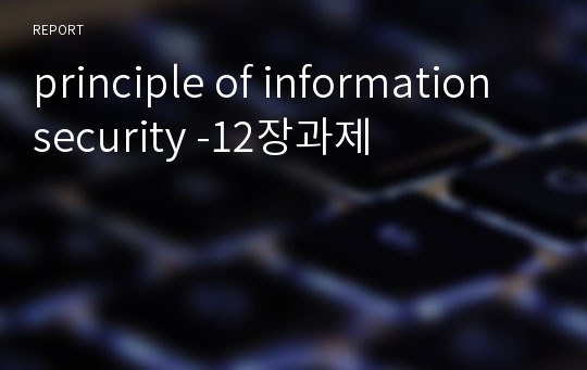 principle of information security -12장과제
