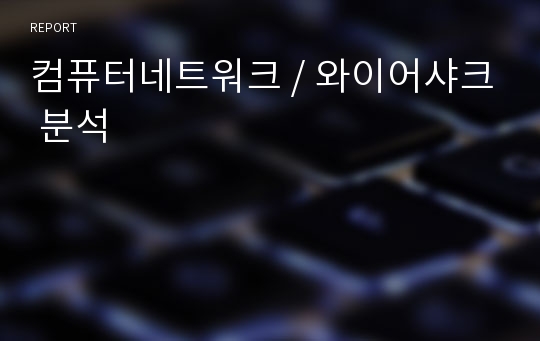 컴퓨터네트워크 / 와이어샤크 분석