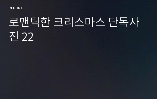 로맨틱한 크리스마스 단독사진 22