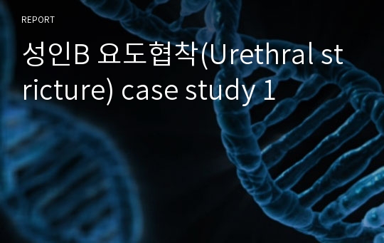 성인B 요도협착(Urethral stricture) case study 1