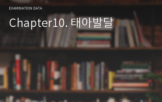 Chapter10. 태아발달