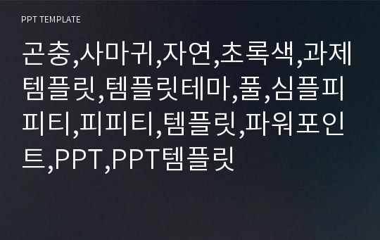 곤충,사마귀,자연,초록색,과제템플릿,템플릿테마,풀,심플피피티,피피티,템플릿,파워포인트,PPT,PPT템플릿