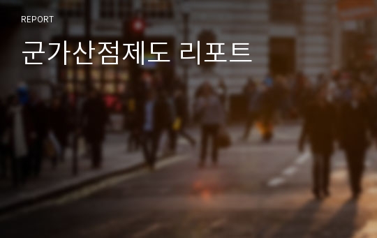 군가산점제도 리포트