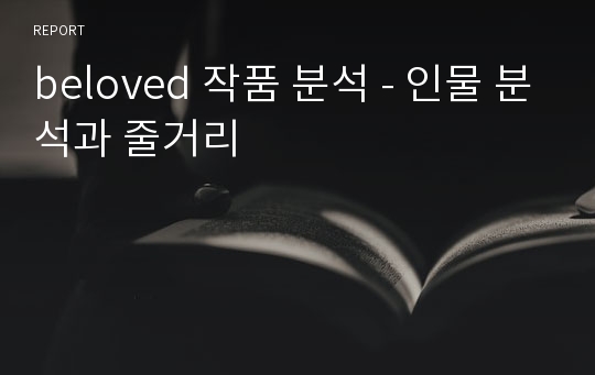 beloved 작품 분석 - 인물 분석과 줄거리