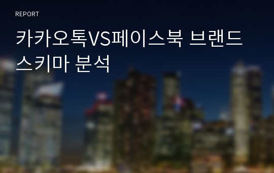 카카오톡VS페이스북 브랜드 스키마 분석