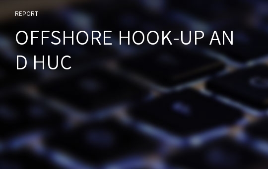 OFFSHORE HOOK-UP AND HUC